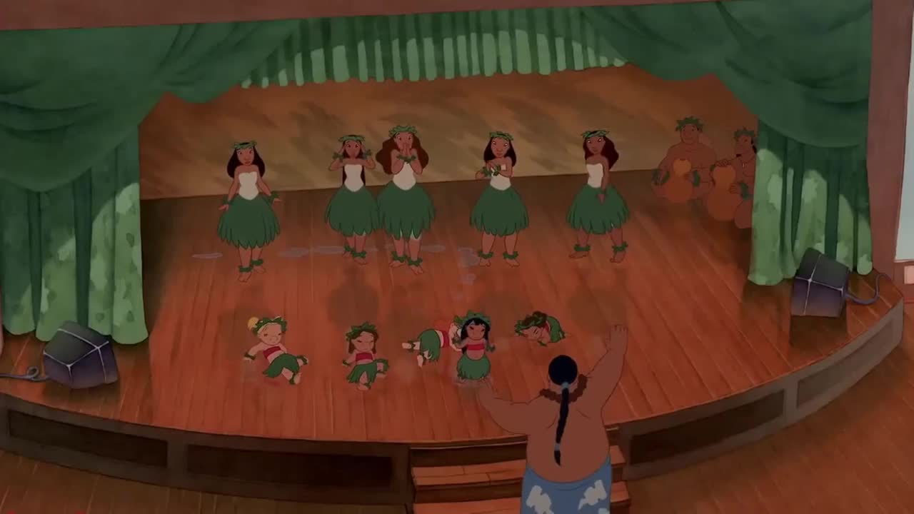 Escena de Lilo y Stitch · Pato es un pez
